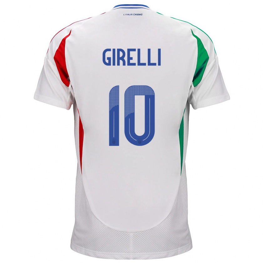 Kandiny Donna Maglia Italia Cristiana Girelli #10 Bianco Kit Gara Away 24-26 Maglietta