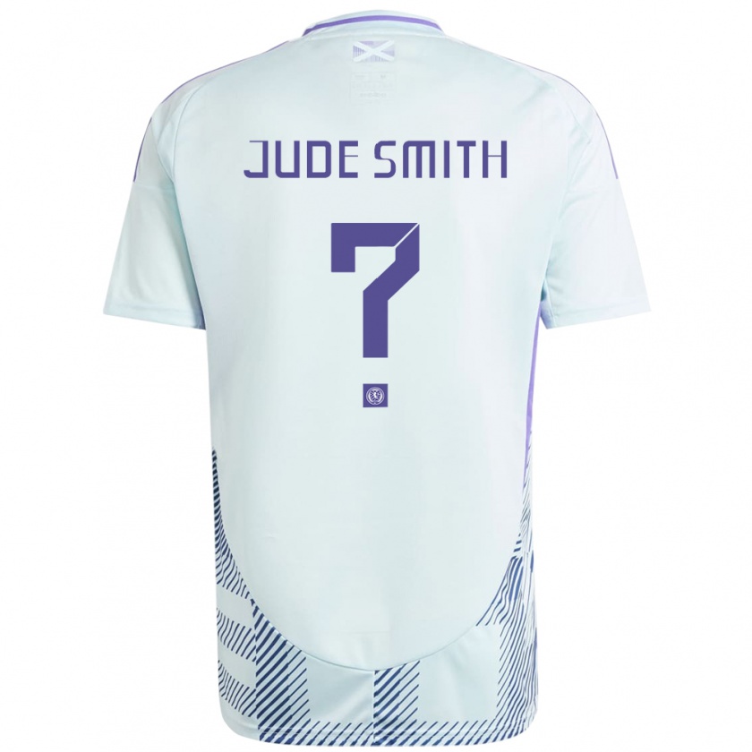 Kandiny Donna Maglia Scotland Jude Smith #0 Blu Menta Chiaro Kit Gara Away 24-26 Maglietta