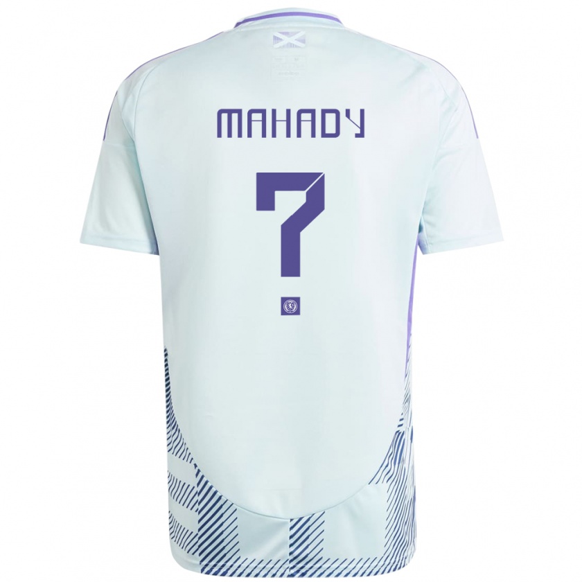 Kandiny Donna Maglia Scotland Rory Mahady #0 Blu Menta Chiaro Kit Gara Away 24-26 Maglietta