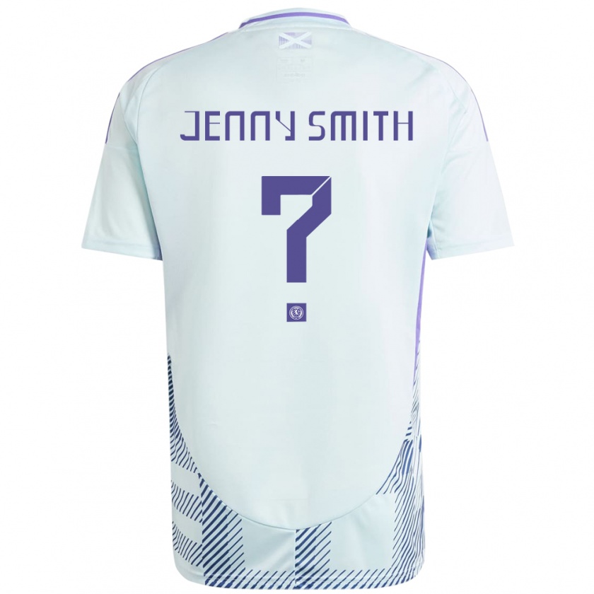 Kandiny Donna Maglia Scotland Jenny Smith #0 Blu Menta Chiaro Kit Gara Away 24-26 Maglietta