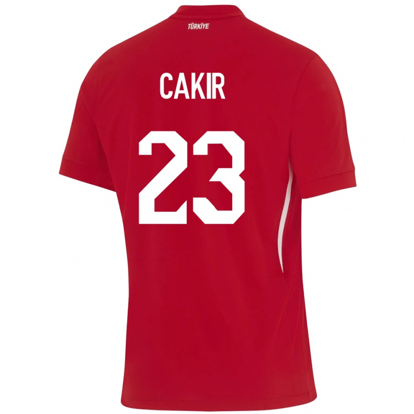 Kandiny Donna Maglia Turchia Uğurcan Çakır #23 Rosso Kit Gara Away 24-26 Maglietta