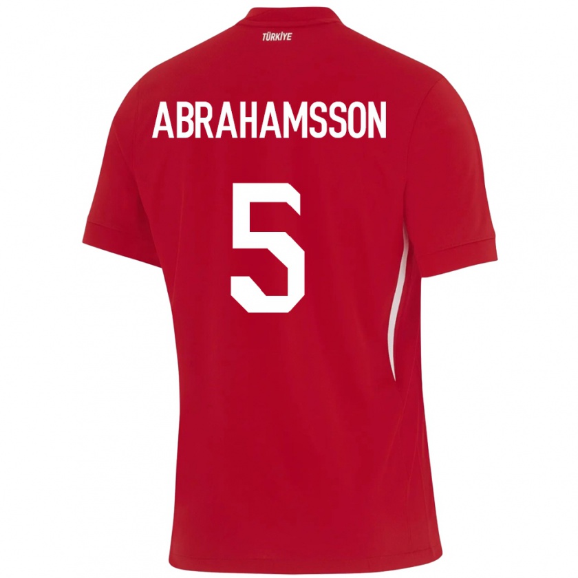 Kandiny Donna Maglia Turchia Sejde Aylin Abrahamsson #5 Rosso Kit Gara Away 24-26 Maglietta