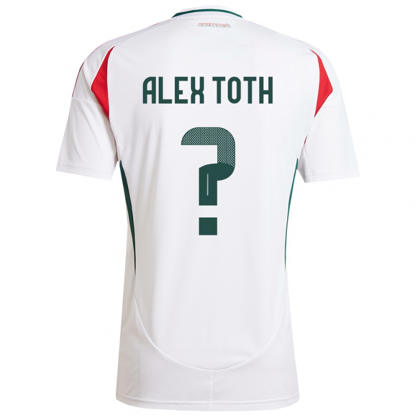 Kandiny Mujer Camiseta Hungría Alex Tóth #0 Blanco 2ª Equipación 24-26 La Camisa México