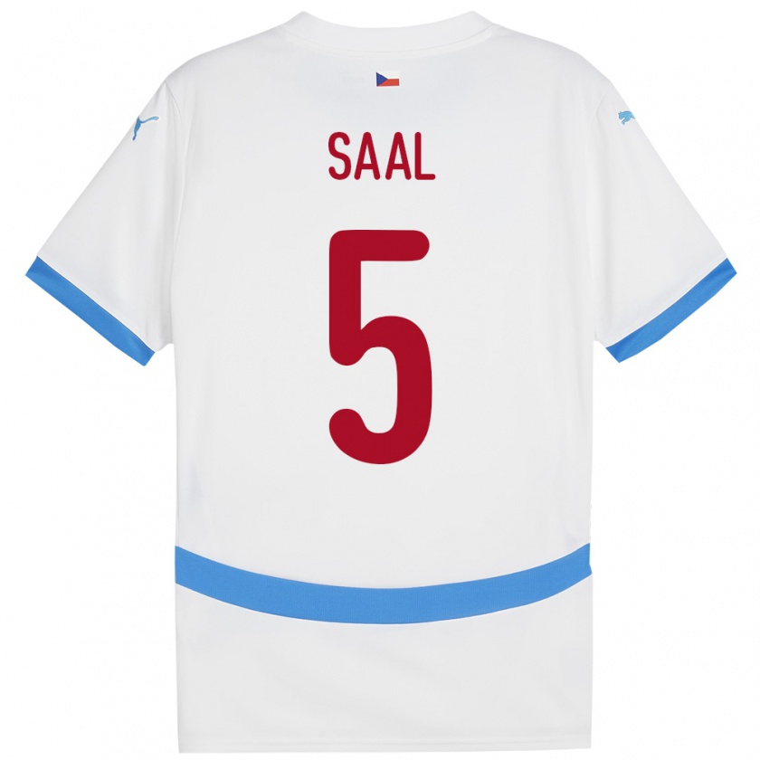 Kandiny Donna Maglia Cechia Lukas Saal #5 Bianco Kit Gara Away 24-26 Maglietta