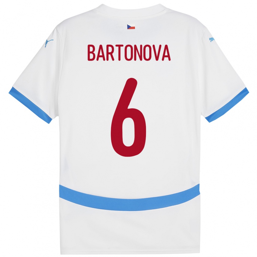 Kandiny Mujer Camiseta Chequia Eva Bartoňová #6 Blanco 2ª Equipación 24-26 La Camisa