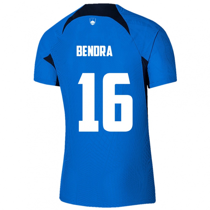 Kandiny Donna Maglia Slovenia Kristjan Bendra #16 Blu Kit Gara Away 24-26 Maglietta