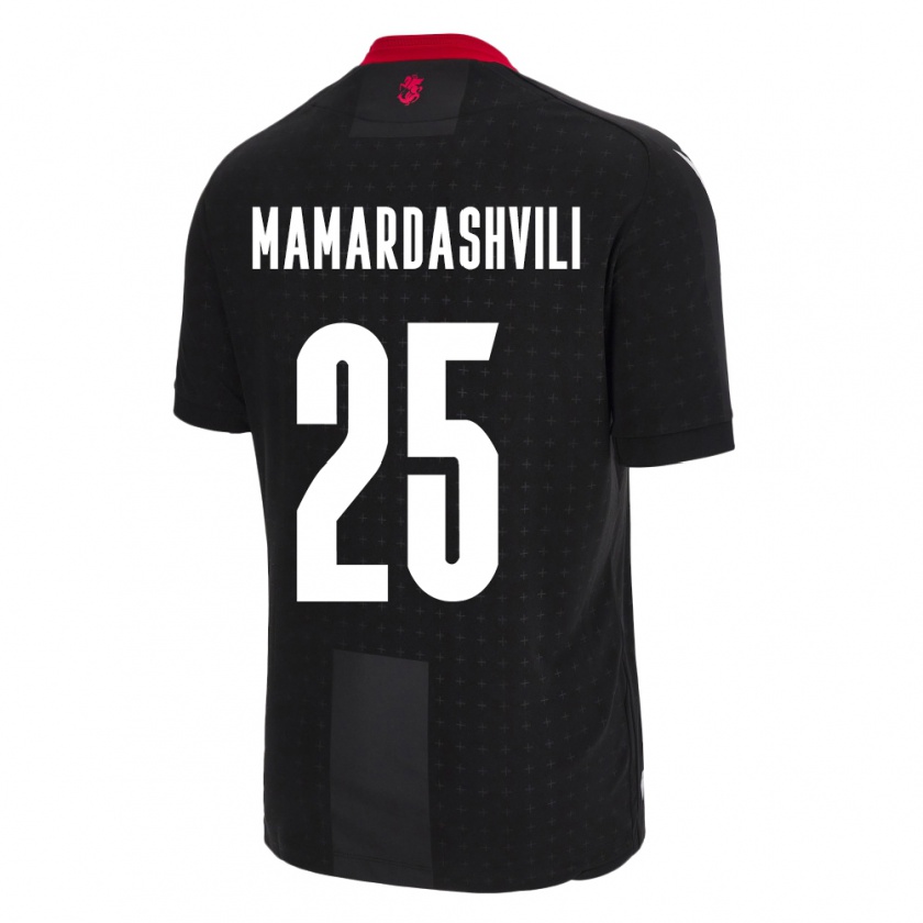 Kandiny Donna Maglia Georgia Giorgi Mamardashvili #25 Nero Kit Gara Away 24-26 Maglietta