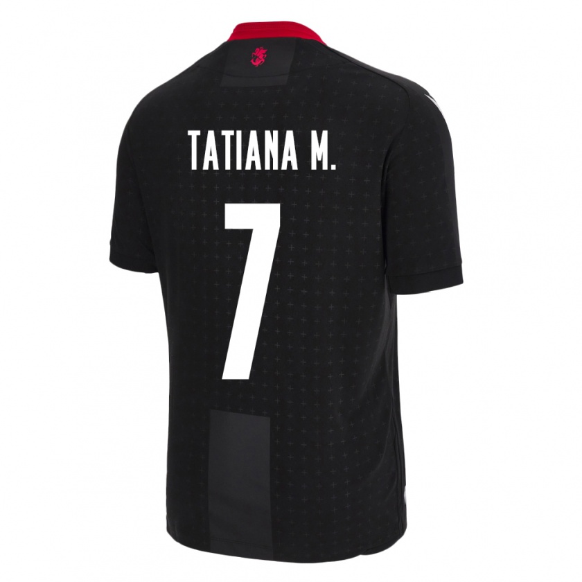 Kandiny Donna Maglia Georgia Tatiana Matveeva #7 Nero Kit Gara Away 24-26 Maglietta