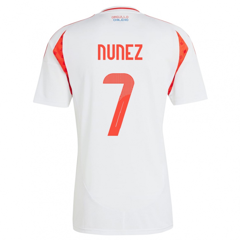 Kandiny Dames Chili Marcelino Núñez #7 Wit Uitshirt Uittenue 24-26 T-Shirt België