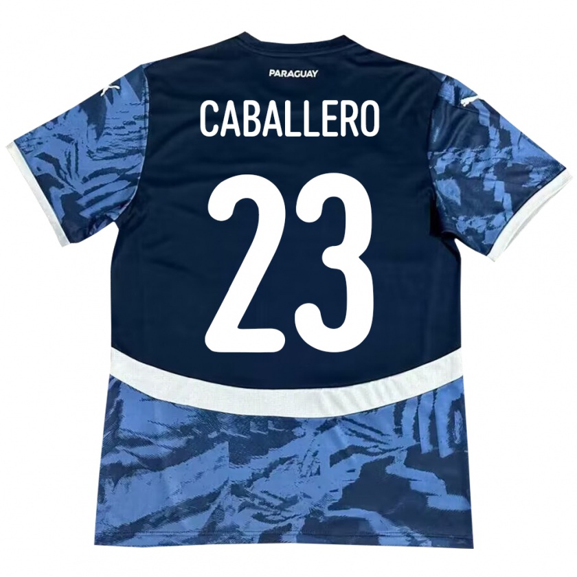 Kandiny Damen Paraguay Tiago Caballero #23 Blau Auswärtstrikot Trikot 24-26 T-Shirt Österreich