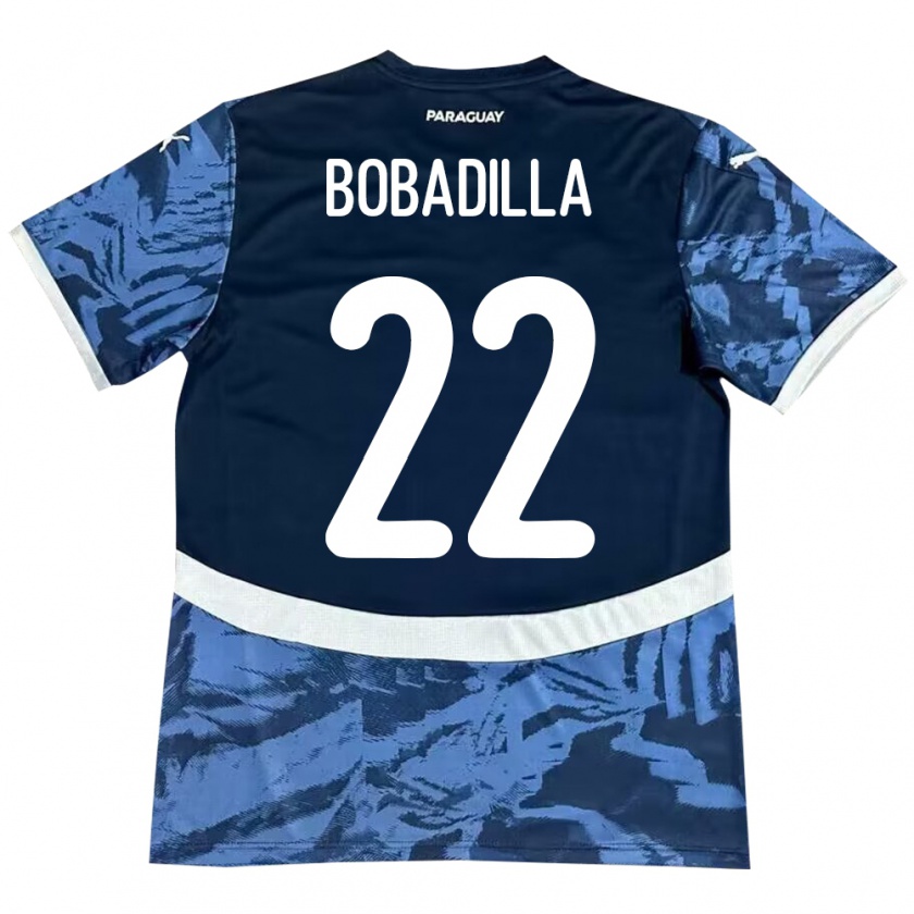 Kandiny Donna Maglia Paraguay Dylan Bobadilla #22 Blu Kit Gara Away 24-26 Maglietta