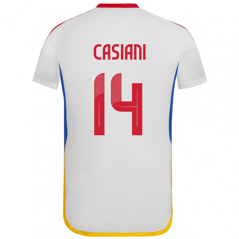 Kandiny Donna Maglia Venezuela Luis Casiani #14 Bianco Kit Gara Away 24-26 Maglietta