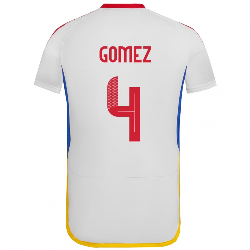 Kandiny Damen Venezuela Santiago Gómez #4 Weiß Auswärtstrikot Trikot 24-26 T-Shirt Österreich