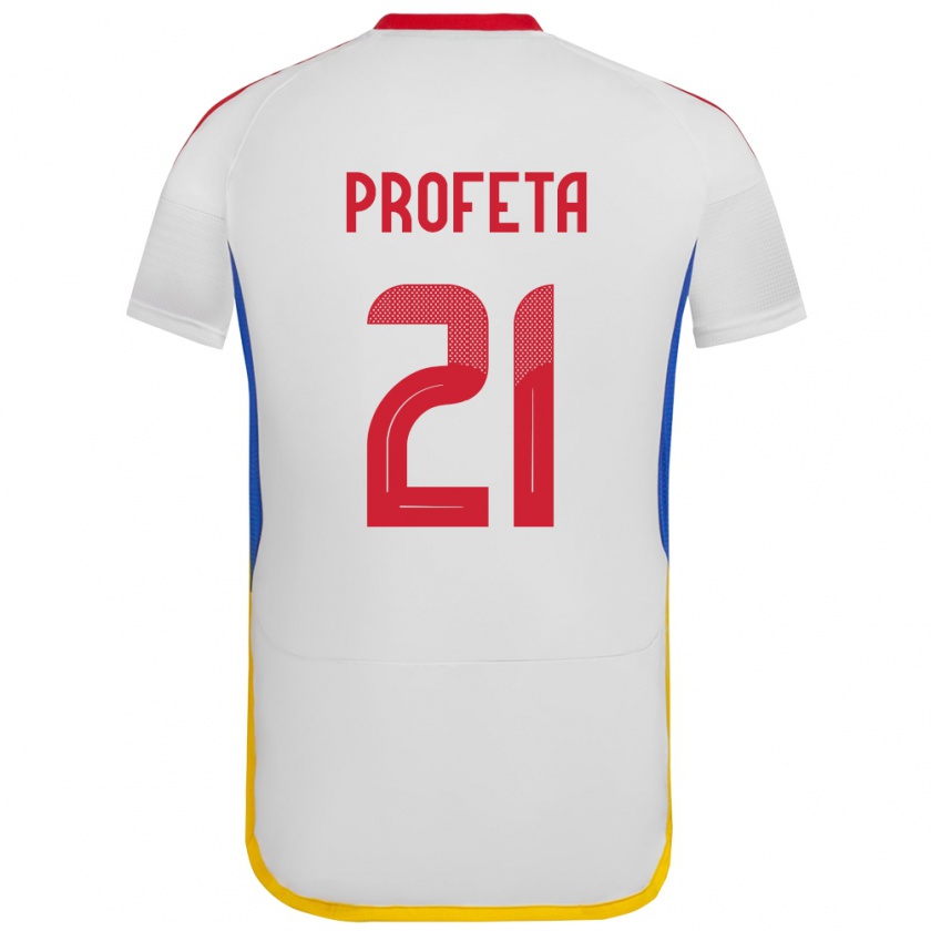 Kandiny Donna Maglia Venezuela Nicola Profeta #21 Bianco Kit Gara Away 24-26 Maglietta