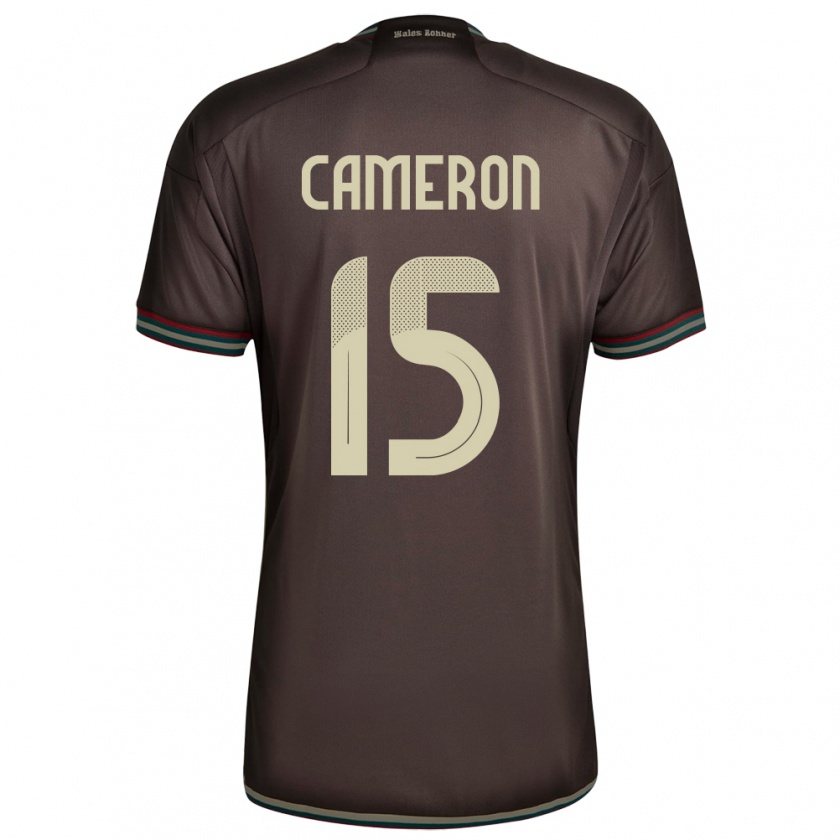 Kandiny Donna Maglia Giamaica Tiffany Cameron #15 Marrone Notte Kit Gara Away 24-26 Maglietta