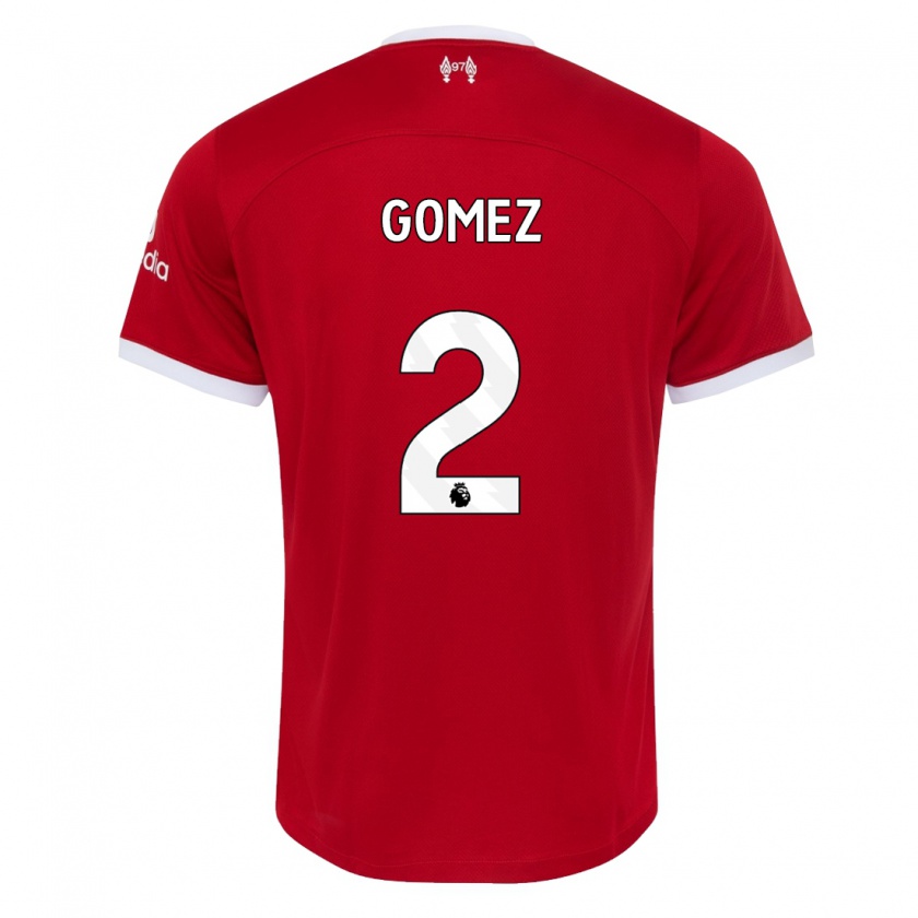 Kandiny Kinderen Joe Gomez #2 Rood Thuisshirt Thuistenue 2023/24 T-Shirt België