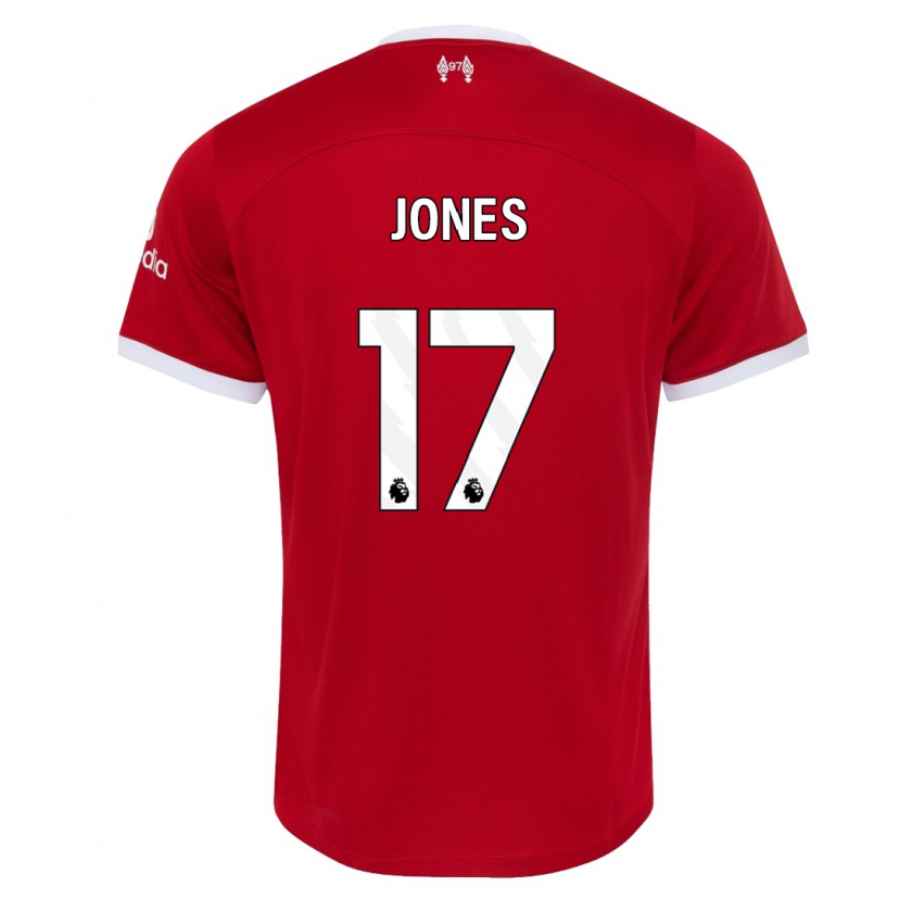 Kandiny Kinder Curtis Jones #17 Rot Heimtrikot Trikot 2023/24 T-Shirt Österreich