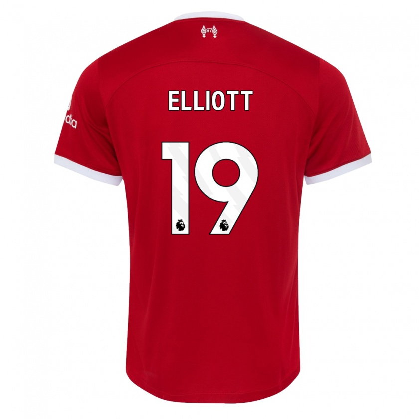 Kandiny Bambino Maglia Harvey Elliott #19 Rosso Kit Gara Home 2023/24 Maglietta