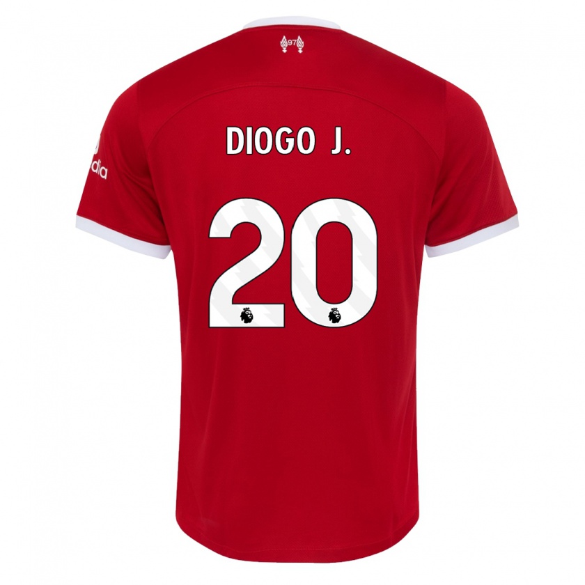 Kandiny Kinderen Diogo Jota #20 Rood Thuisshirt Thuistenue 2023/24 T-Shirt België