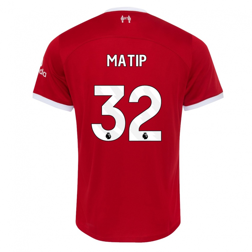 Kandiny Kinderen Joel Matip #32 Rood Thuisshirt Thuistenue 2023/24 T-Shirt België