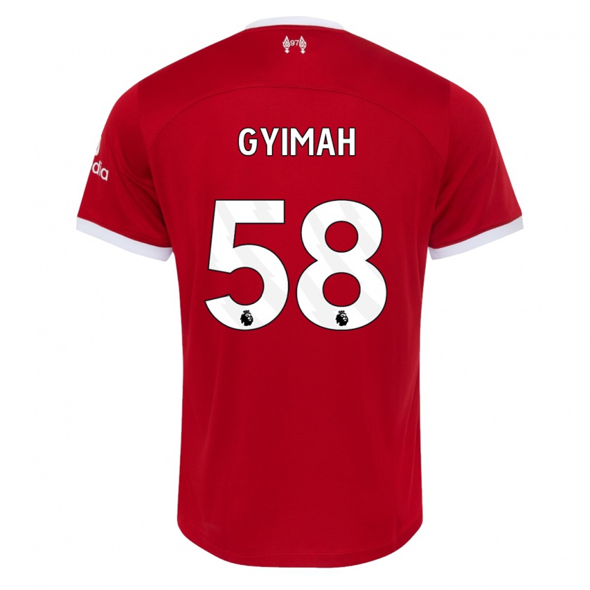 Kandiny Kinderen Francis Gyimah #58 Rood Thuisshirt Thuistenue 2023/24 T-Shirt België