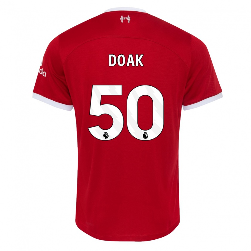 Kandiny Kinderen Ben Doak #50 Rood Thuisshirt Thuistenue 2023/24 T-Shirt België