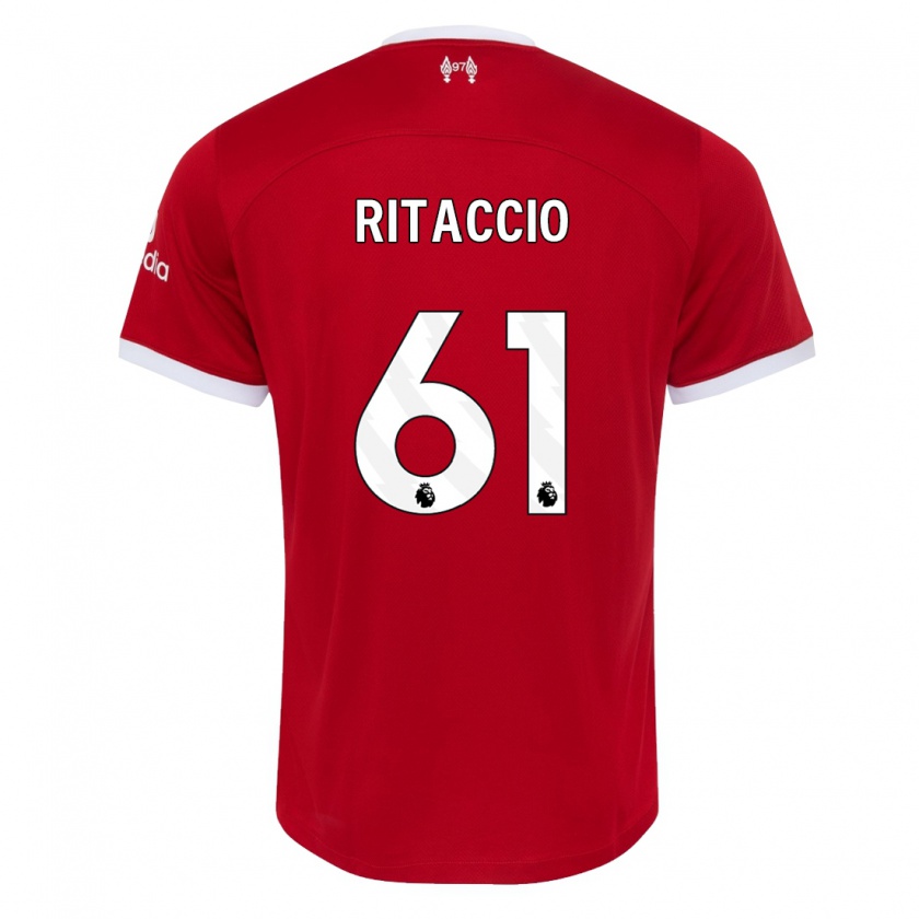 Kandiny Kinder Matteo Ritaccio #61 Rot Heimtrikot Trikot 2023/24 T-Shirt Österreich