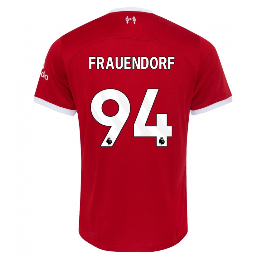 Kandiny Bambino Maglia Melkamu Frauendorf #94 Rosso Kit Gara Home 2023/24 Maglietta