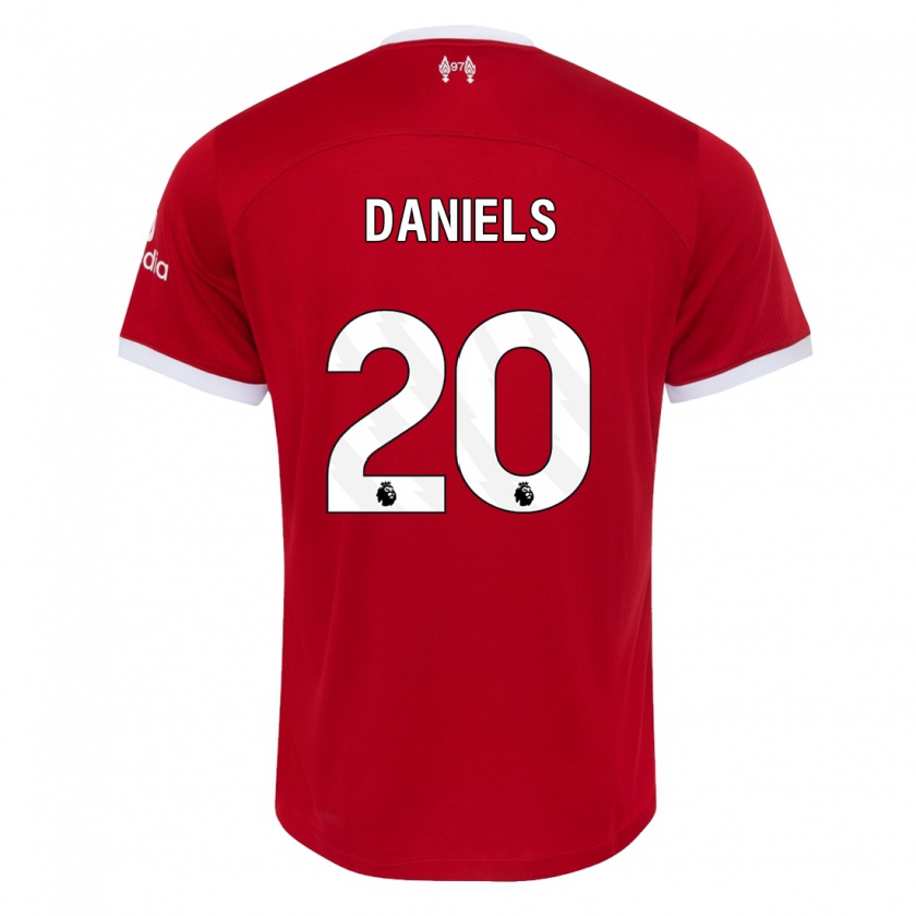 Kandiny Kinderen Yana Daniels #20 Rood Thuisshirt Thuistenue 2023/24 T-Shirt België