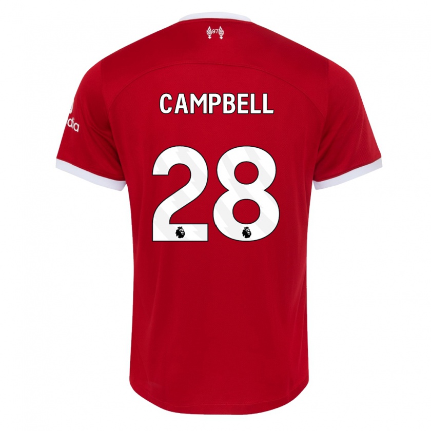 Kandiny Bambino Maglia Megan Campbell #28 Rosso Kit Gara Home 2023/24 Maglietta