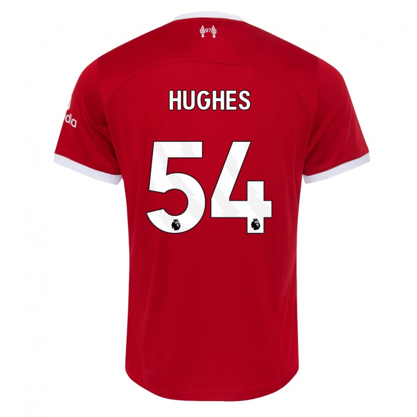 Kandiny Bambino Maglia Liam Hughes #54 Rosso Kit Gara Home 2023/24 Maglietta