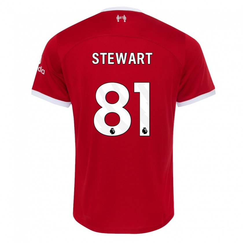 Kandiny Kinderen Layton Stewart #81 Rood Thuisshirt Thuistenue 2023/24 T-Shirt België