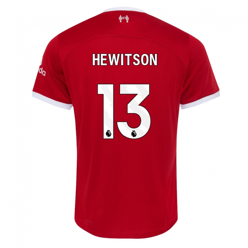 Kandiny Kinderen Luke Hewitson #13 Rood Thuisshirt Thuistenue 2023/24 T-Shirt België