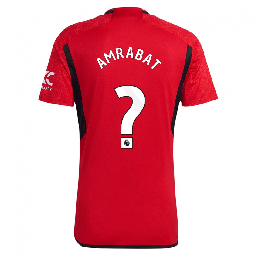 Kandiny Niño Camiseta Sofyan Amrabat #0 Rojo 1ª Equipación 2023/24 La Camisa