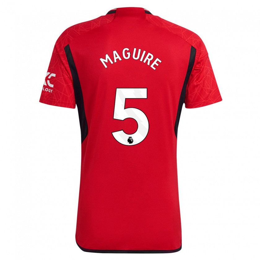 Kandiny Niño Camiseta Harry Maguire #5 Rojo 1ª Equipación 2023/24 La Camisa