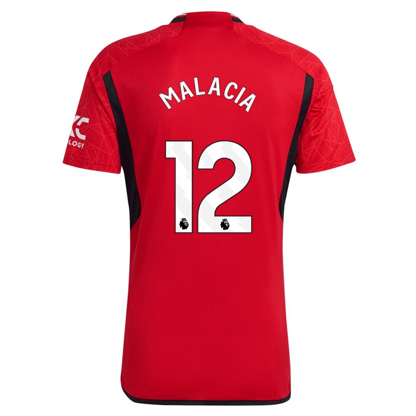 Kandiny Bambino Maglia Tyrell Malacia #12 Rosso Kit Gara Home 2023/24 Maglietta