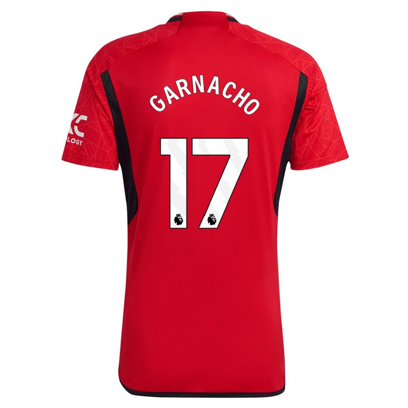 Kandiny Niño Camiseta Alejandro Garnacho #17 Rojo 1ª Equipación 2023/24 La Camisa