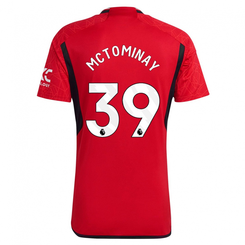 Kandiny Niño Camiseta Scott Mctominay #39 Rojo 1ª Equipación 2023/24 La Camisa