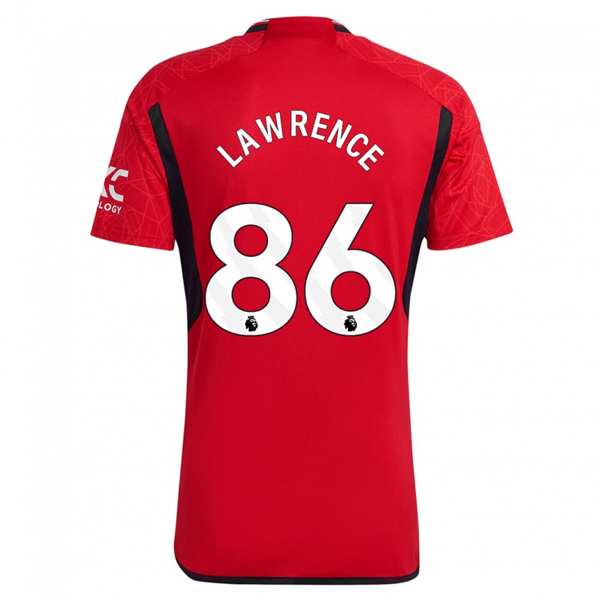 Kandiny Bambino Maglia Marcus Lawrence #86 Rosso Kit Gara Home 2023/24 Maglietta