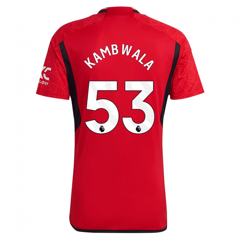 Kandiny Niño Camiseta Willy Kambwala #53 Rojo 1ª Equipación 2023/24 La Camisa