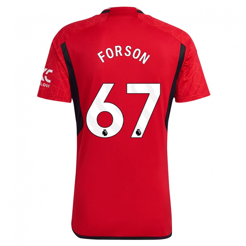 Kandiny Bambino Maglia Omari Forson #67 Rosso Kit Gara Home 2023/24 Maglietta