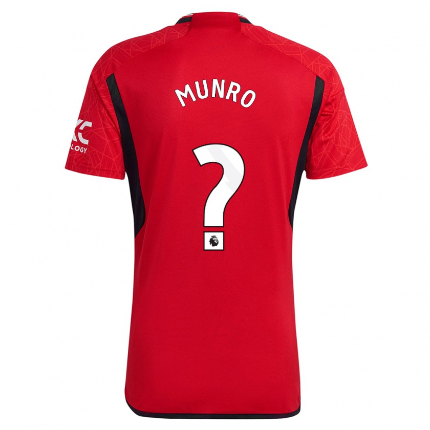 Kandiny Bambino Maglia Reece Munro #0 Rosso Kit Gara Home 2023/24 Maglietta