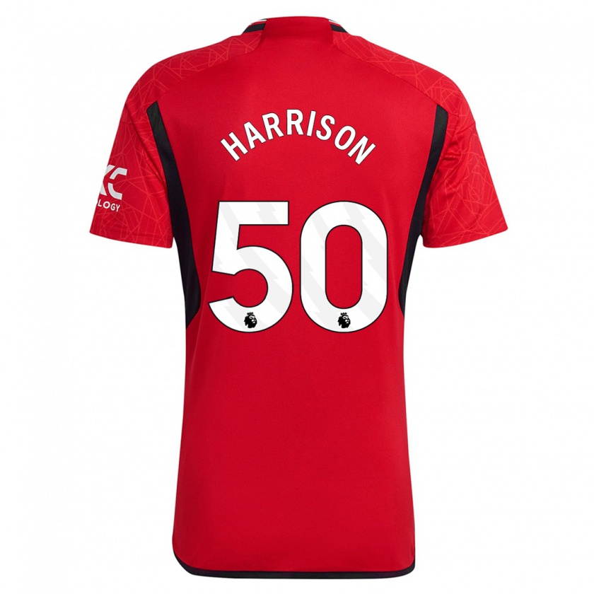 Kandiny Kinderen Elyh Harrison #50 Rood Thuisshirt Thuistenue 2023/24 T-Shirt België