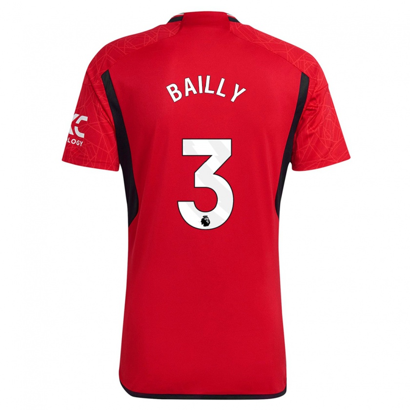 Kandiny Kinder Eric Bailly #3 Rot Heimtrikot Trikot 2023/24 T-Shirt Österreich