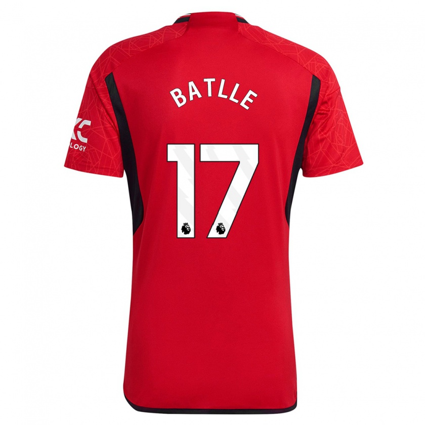 Kandiny Bambino Maglia Ona Batlle #17 Rosso Kit Gara Home 2023/24 Maglietta