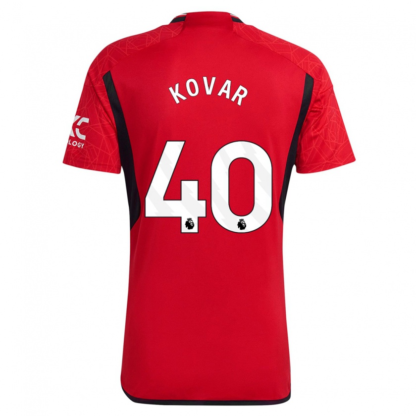 Kandiny Niño Camiseta Matej Kovar #40 Rojo 1ª Equipación 2023/24 La Camisa