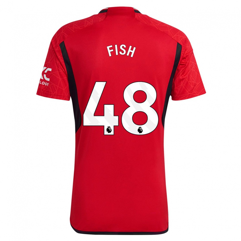 Kandiny Bambino Maglia Will Fish #48 Rosso Kit Gara Home 2023/24 Maglietta