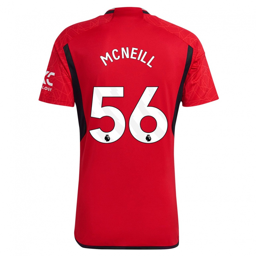 Kandiny Bambino Maglia Charlie Mcneill #56 Rosso Kit Gara Home 2023/24 Maglietta