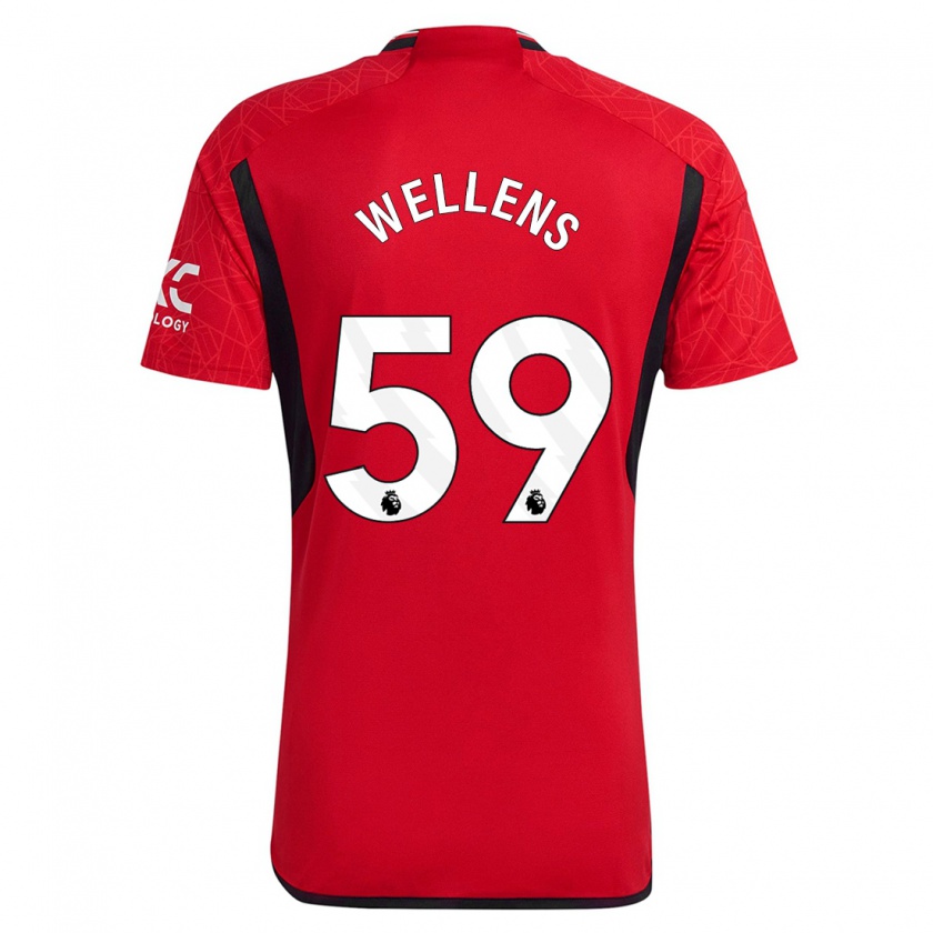 Kandiny Kinderen Charlie Wellens #59 Rood Thuisshirt Thuistenue 2023/24 T-Shirt België