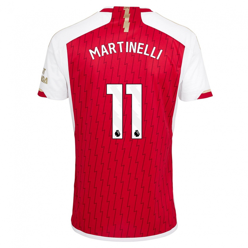 Kandiny Kinderen Gabriel Martinelli #11 Rood Thuisshirt Thuistenue 2023/24 T-Shirt België